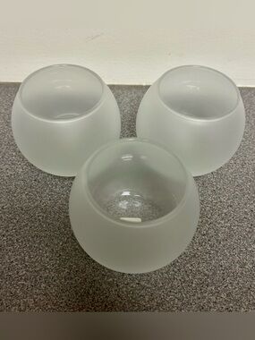 Vintage PartyLite Frosted Tea Light Holders P7128G NEW IN BOX 3 available